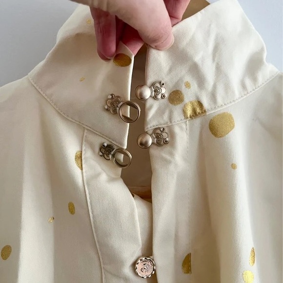 Chic Cream and Gold Women's Blouse - Picture 5 of 5